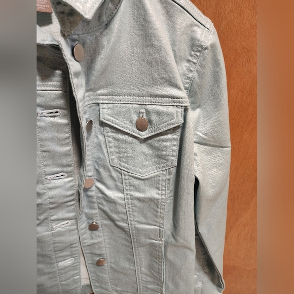 Chicos Women's Denim Jacket Iced Baby Blue Size 0 NWOT - Picture 4 of 4